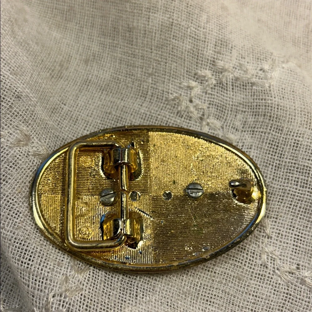 Vintage Huge Jasper ornate belt buckle